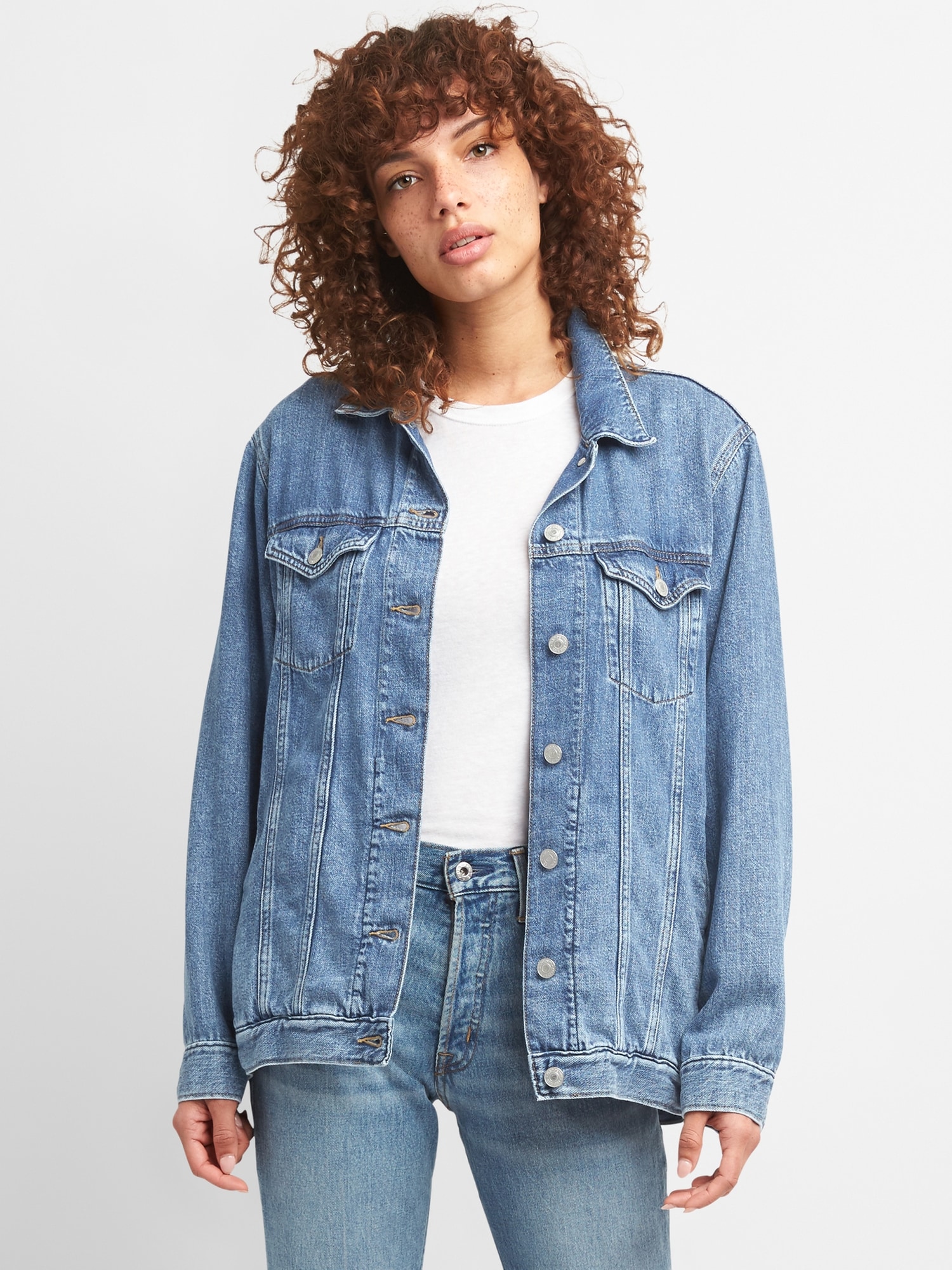 Oversize Icon Denim Jacket | Gap