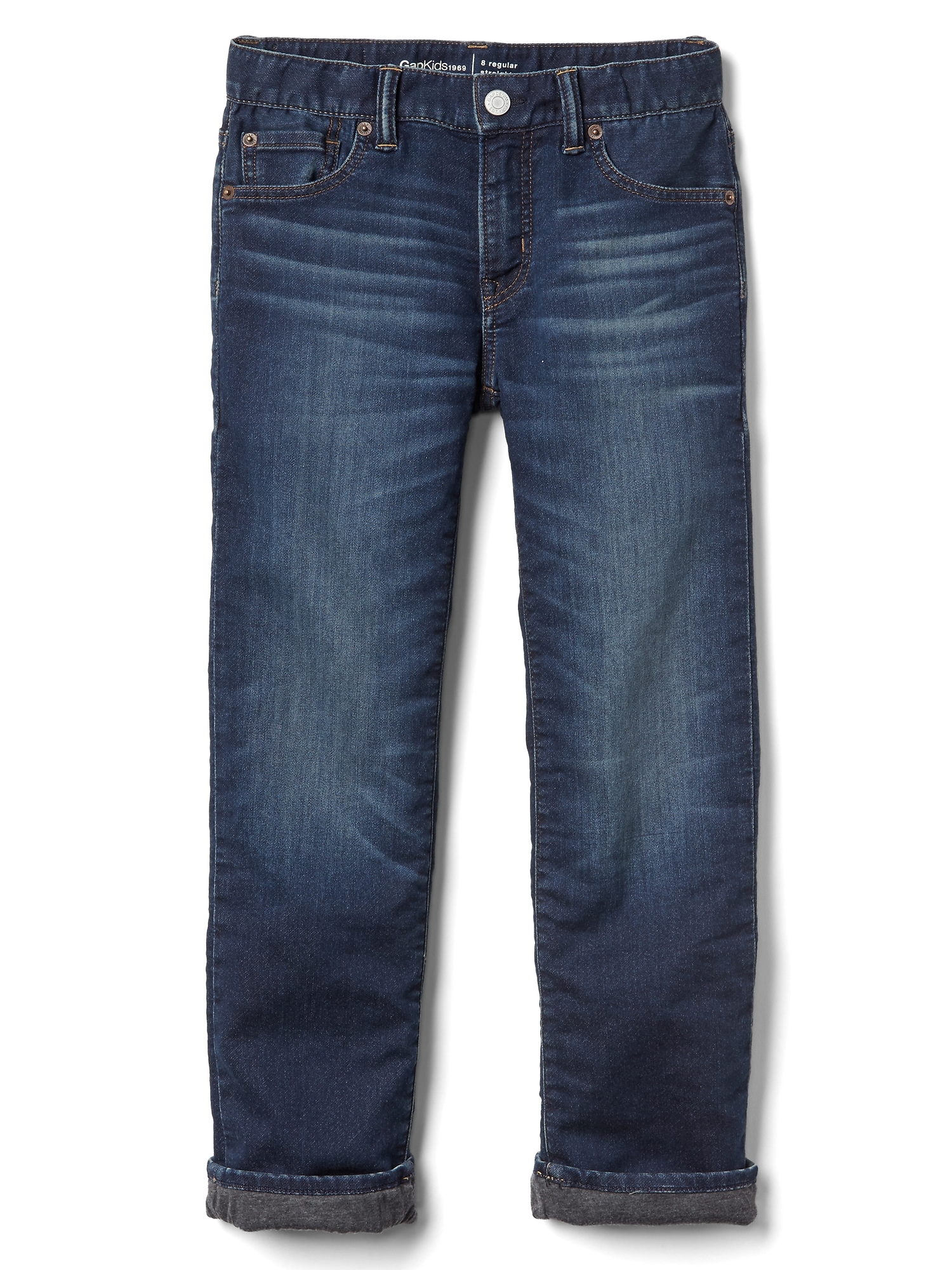 Stretch super soft lined straight jeans | Gap