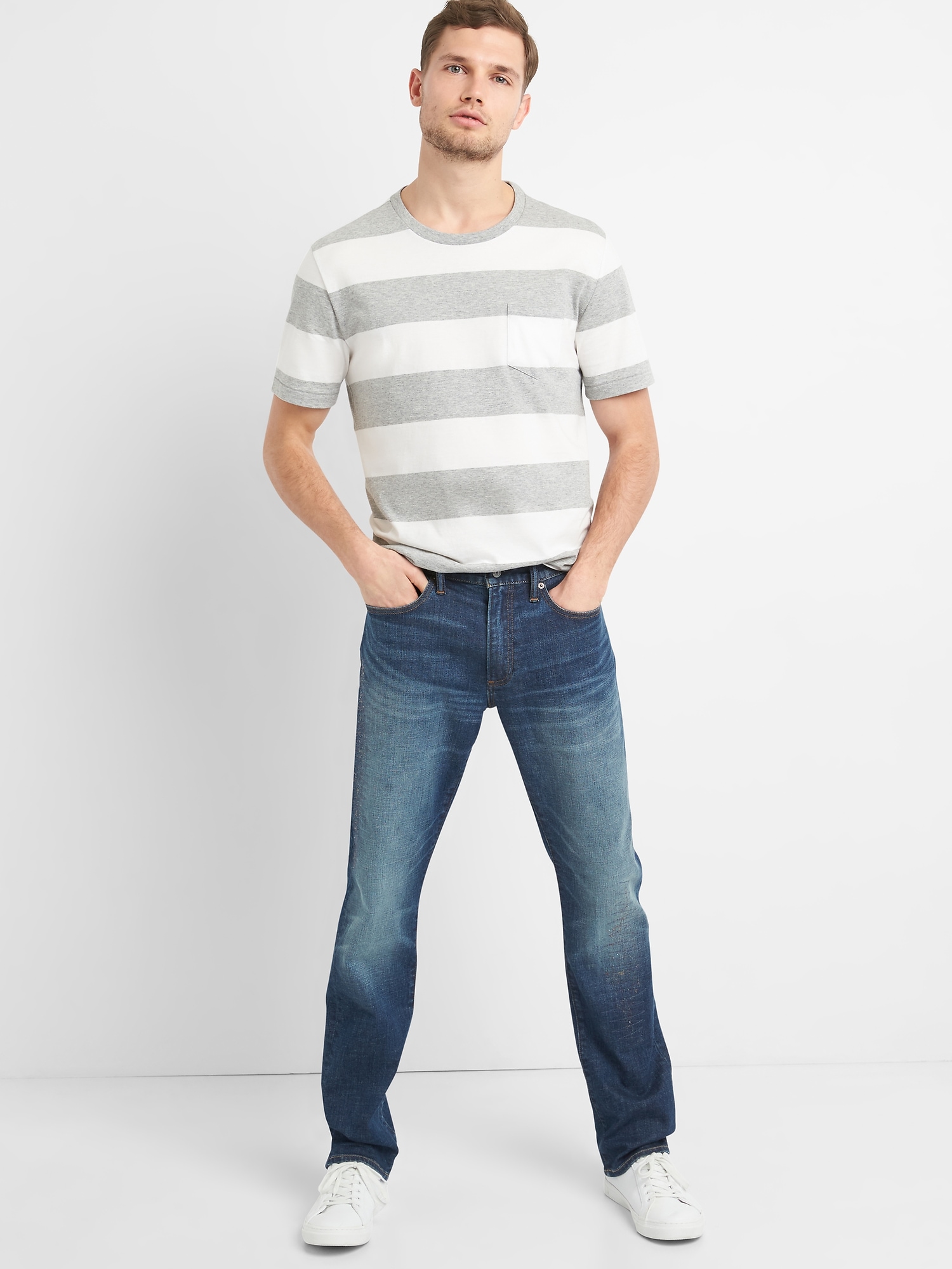 Washwell Jeans In Slim Fit With Gapflex Gap