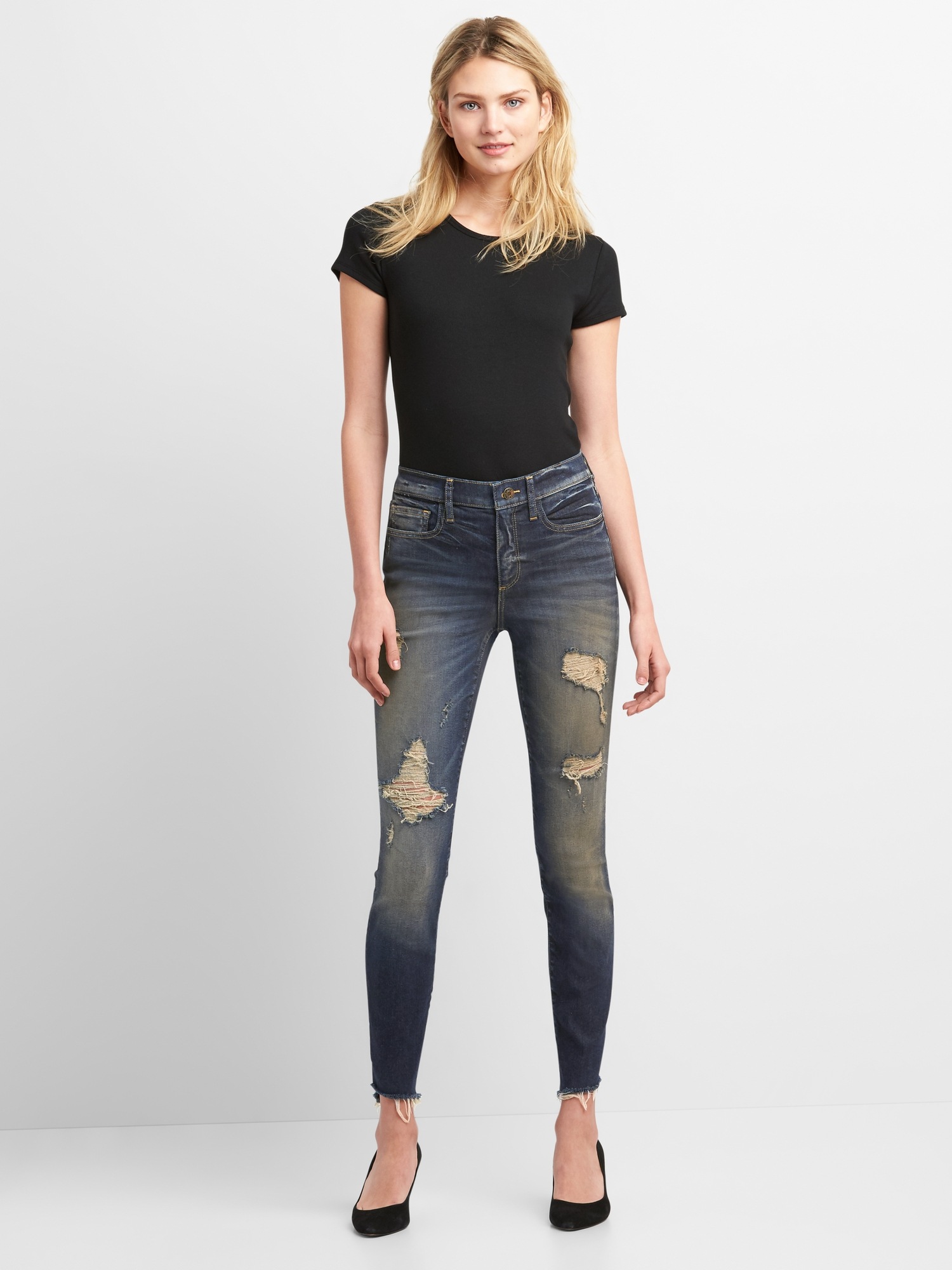 Gap mid rise true skinny store ankle jeans