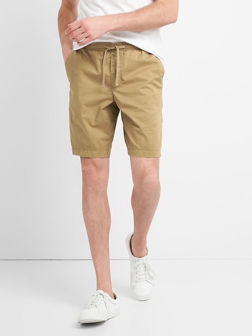 View large product image 1 of 1. 9" Drawstring Shorts in Twill