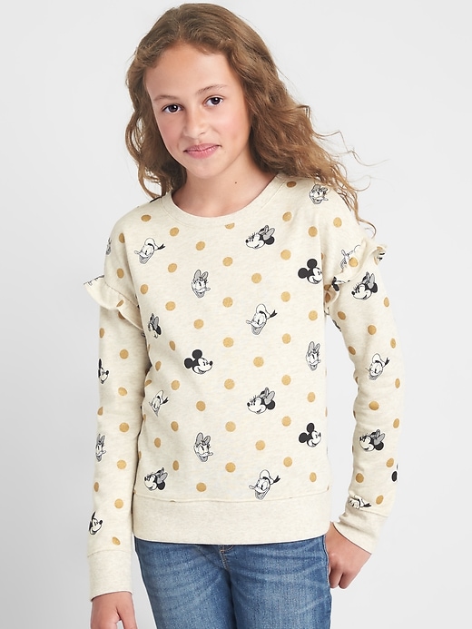 Image number 2 showing, GapKids &#124 Disney Mickey Mouse and Minnie Mouse ruffle sweatshirt