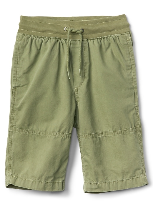 View large product image 1 of 1. Canvas pull-on shorts