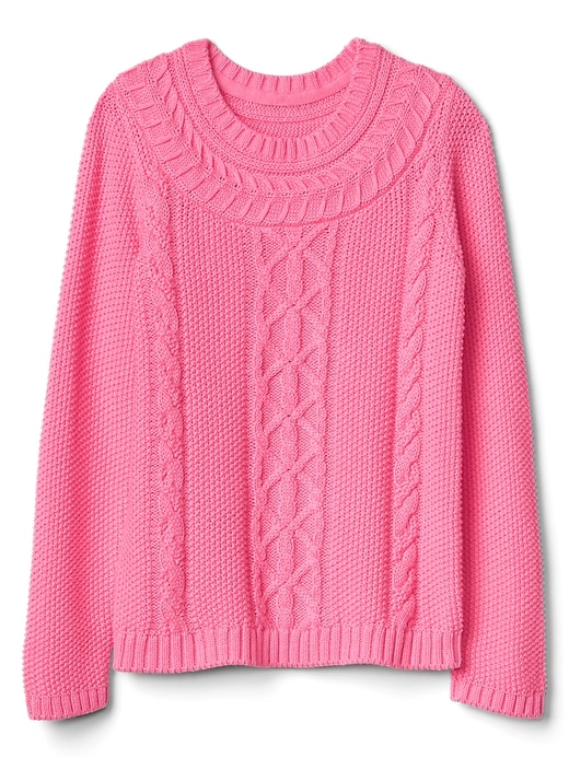 Cable-knit crew sweater | Gap