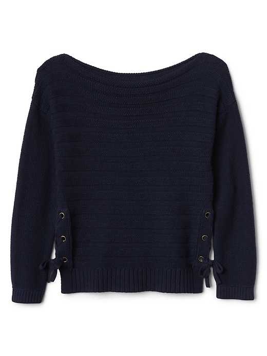 Image number 1 showing, Tie-Side Pullover Sweater