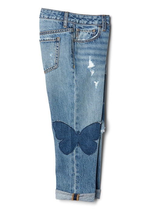 Image number 2 showing, Kids Butterfly Girlfriend Jeans