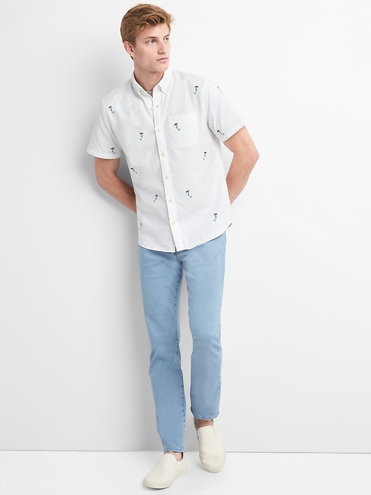 Image number 3 showing, Lived-In Stretch Oxford Short Sleeve Shirt