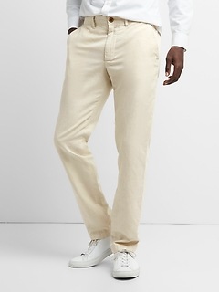 gap linen khakis