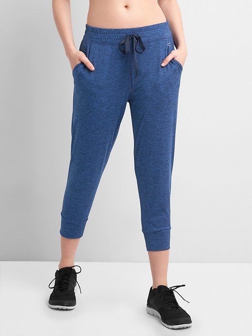 GapFit Cropped Joggers in Brushed Jersey