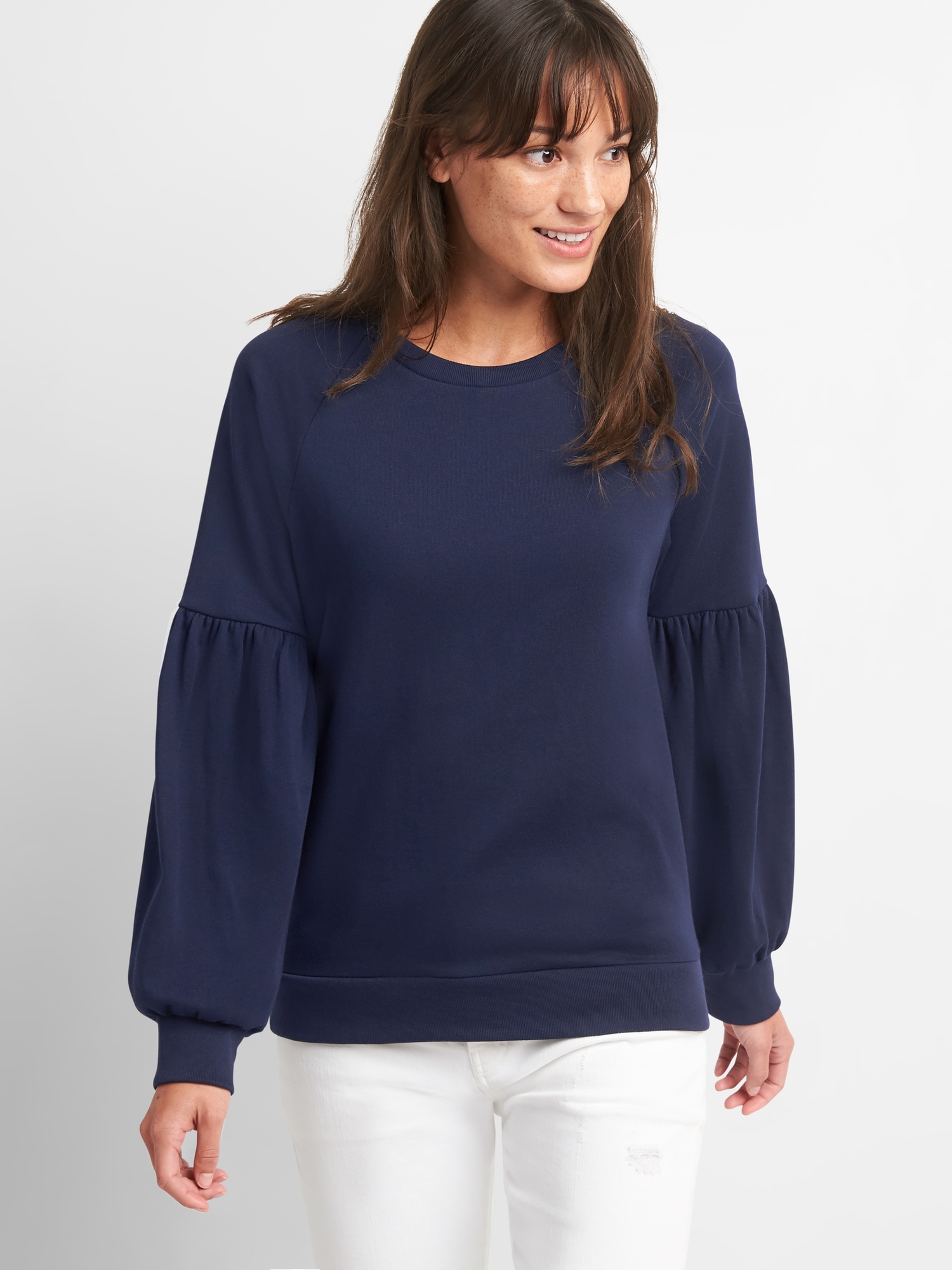 Gap puff sleeve discount sweatshirt