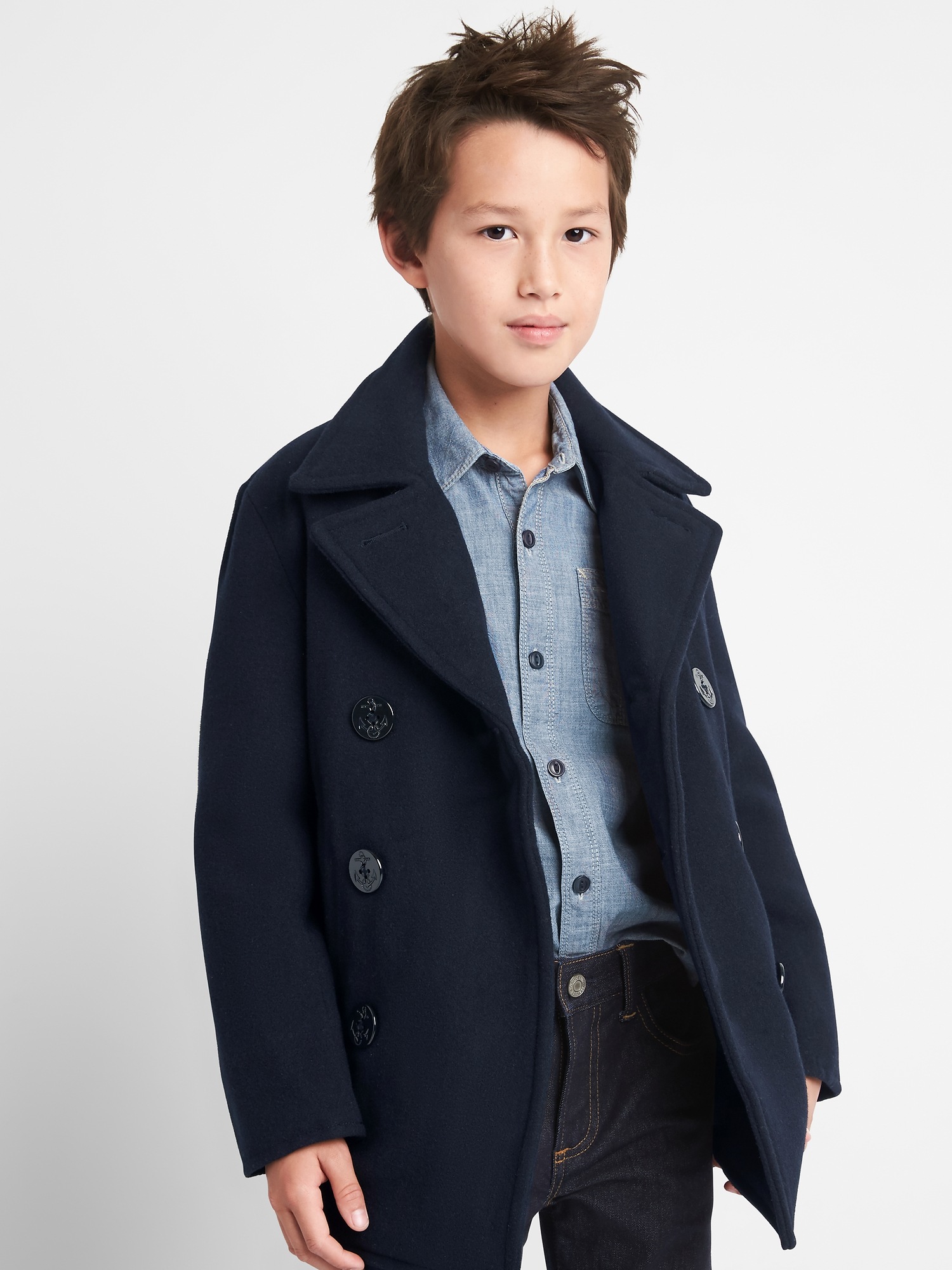 Melton wool peacoat | Gap