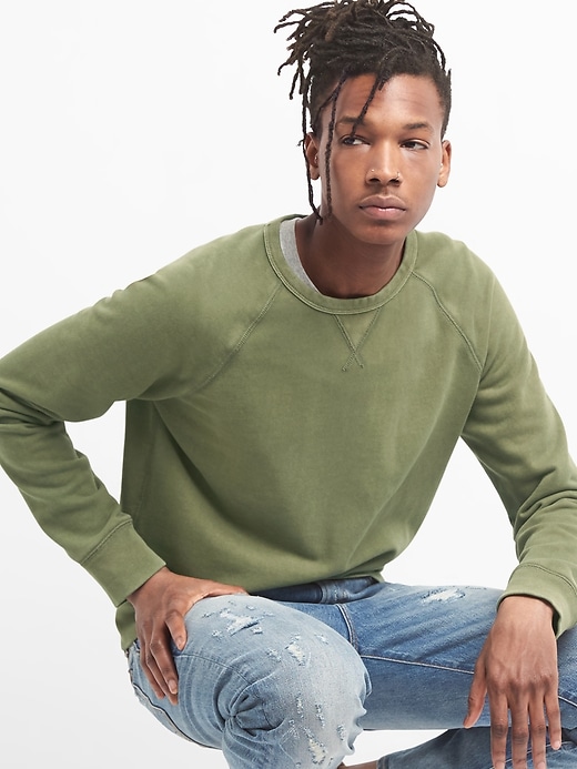 Image number 5 showing, Pullover Crewneck Sweatshirt in French Terry