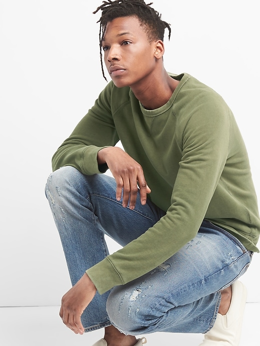Image number 1 showing, Pullover Crewneck Sweatshirt in French Terry