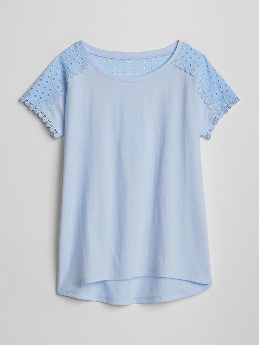 View large product image 1 of 1. Eyelet Lace T-Shirt