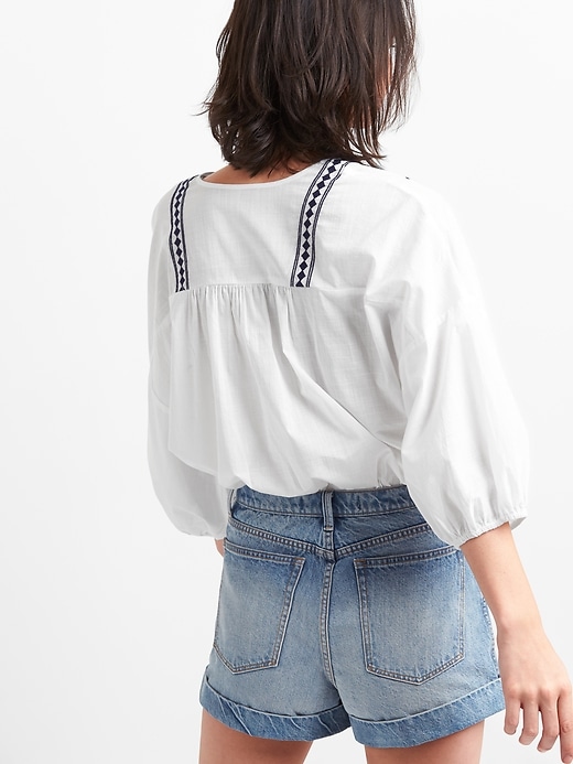 Image number 2 showing, Embroidered Peasant Blouse