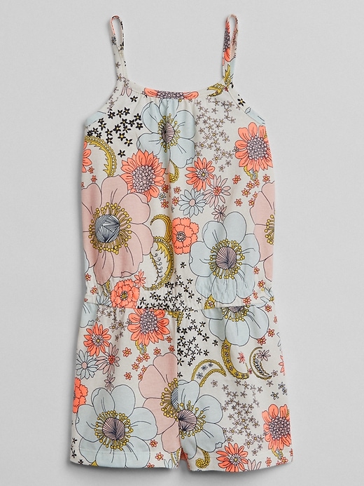 View large product image 1 of 1. Print Sleeveless Romper