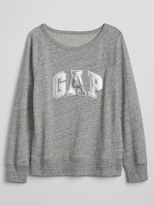 Metallic Logo Pullover Sweatshirt in French Terry | Gap