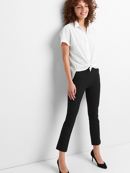 Split-Back Short Sleeve Shirt In Poplin | Gap