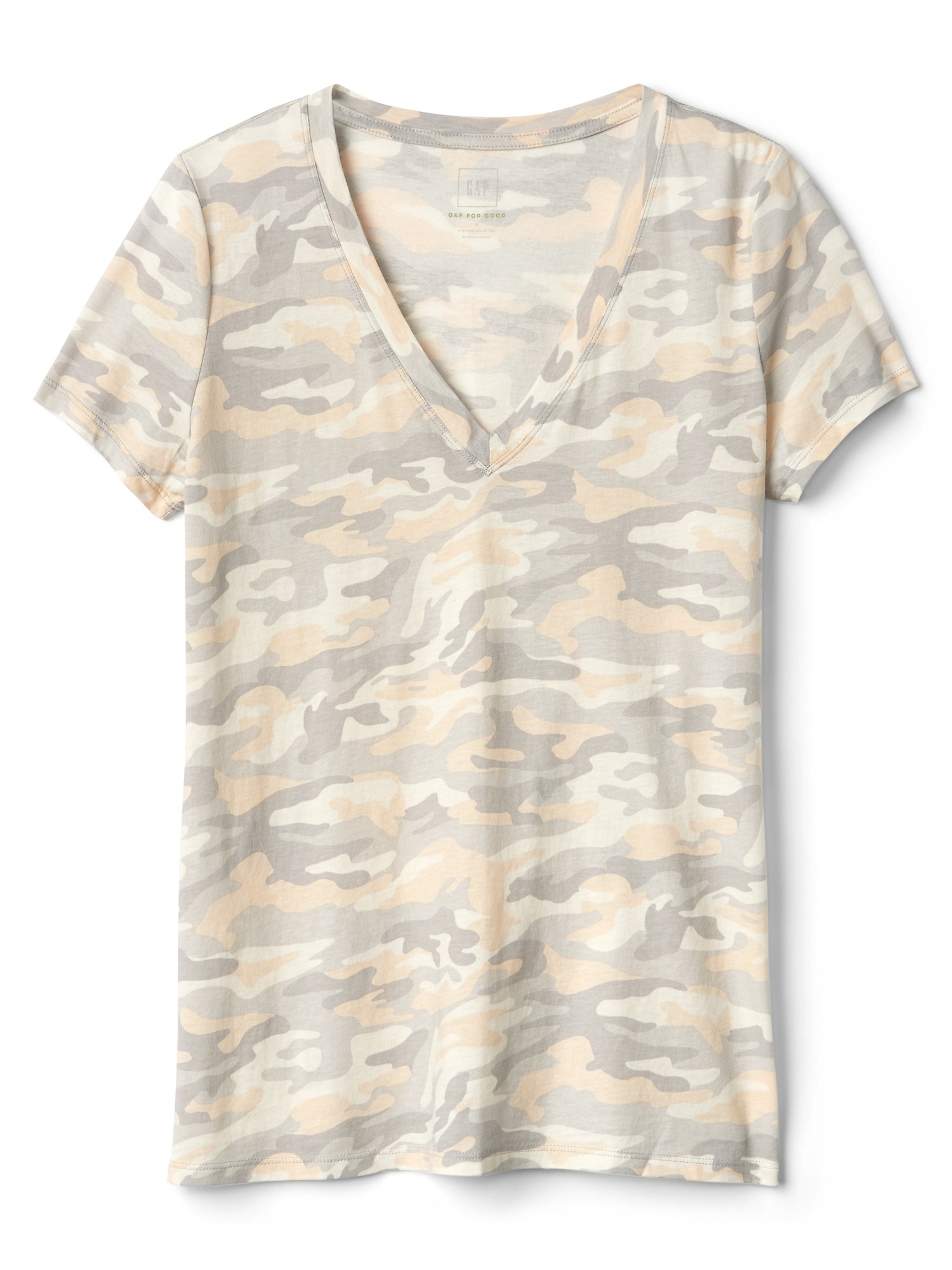 VNECK CAMO TEE