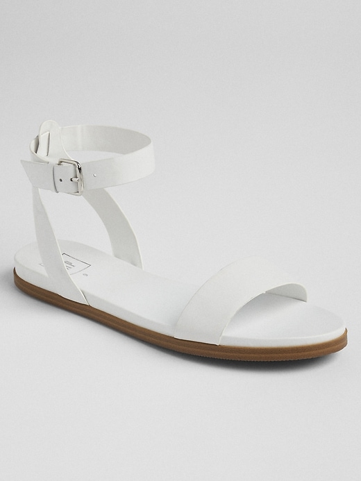View large product image 1 of 1. Ankle-Strap Flat Sandals