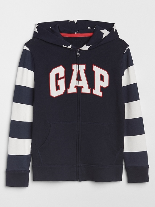 Logo Zip Hoodie Sweatshirt | Gap
