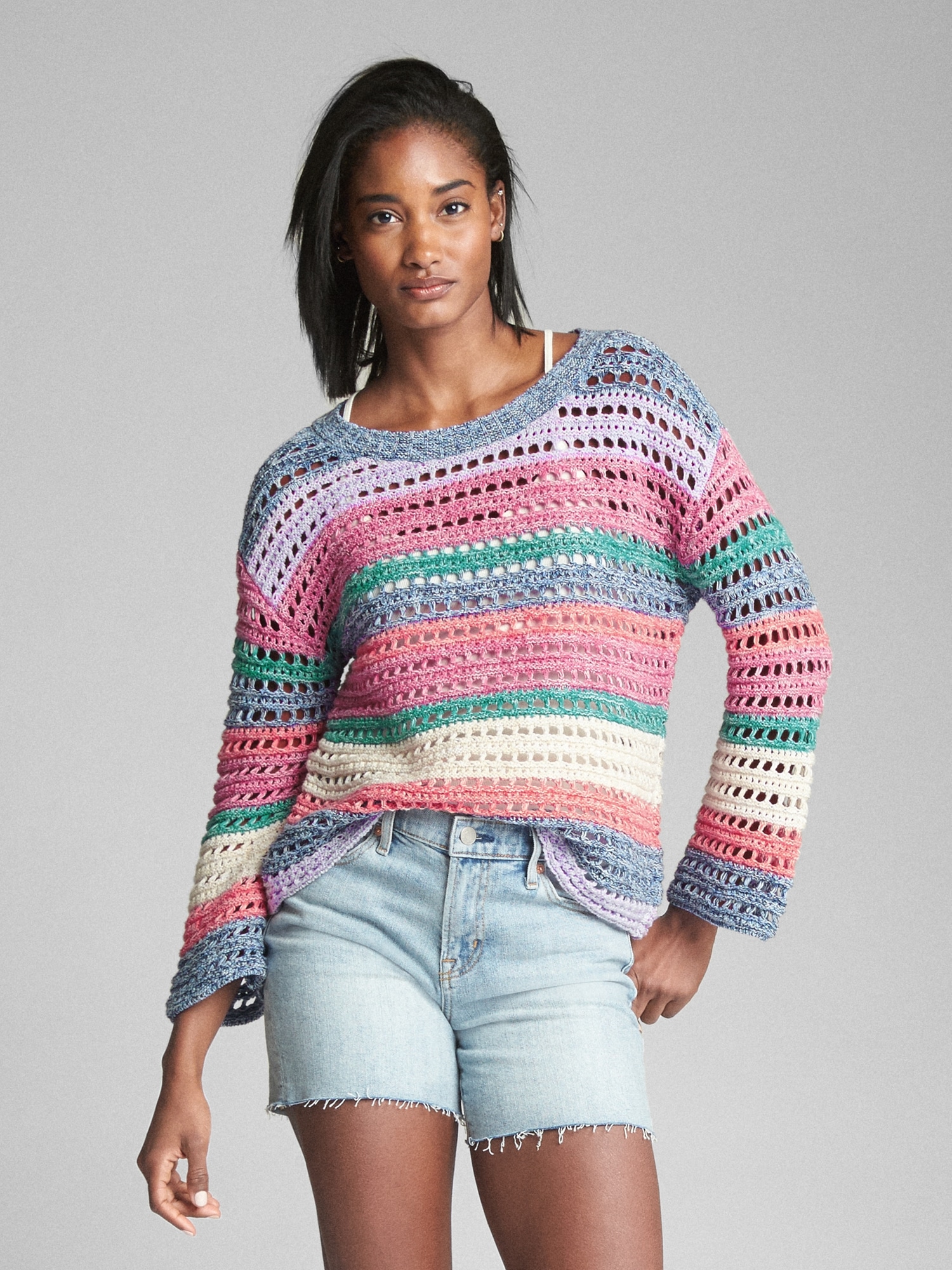 Gap multicolor sales striped sweater