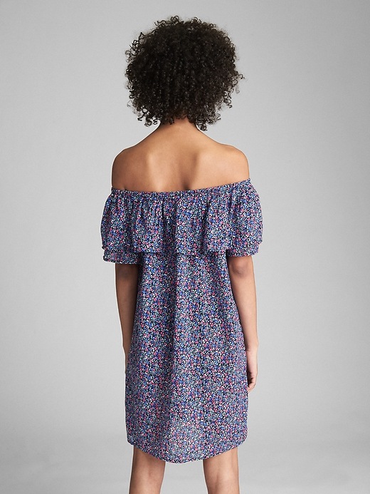 Image number 2 showing, Print Off-Shoulder Ruffle Cover-Up