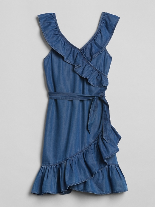 Gap denim hot sale wrap dress