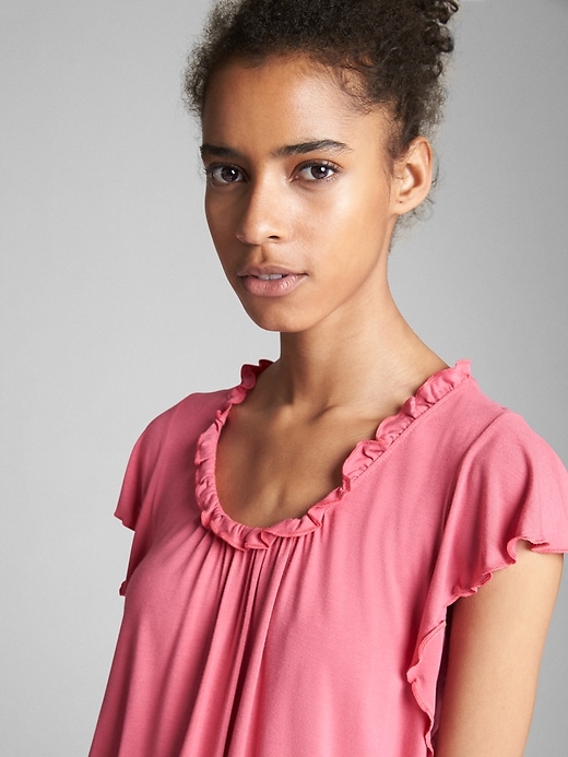 Image number 5 showing, Short Sleeve Ruffle Top