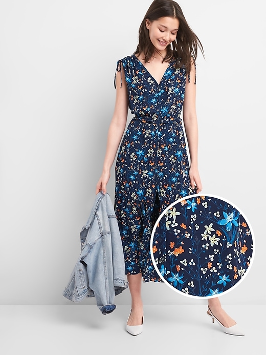Image number 1 showing, Floral Tiered Midi Dress