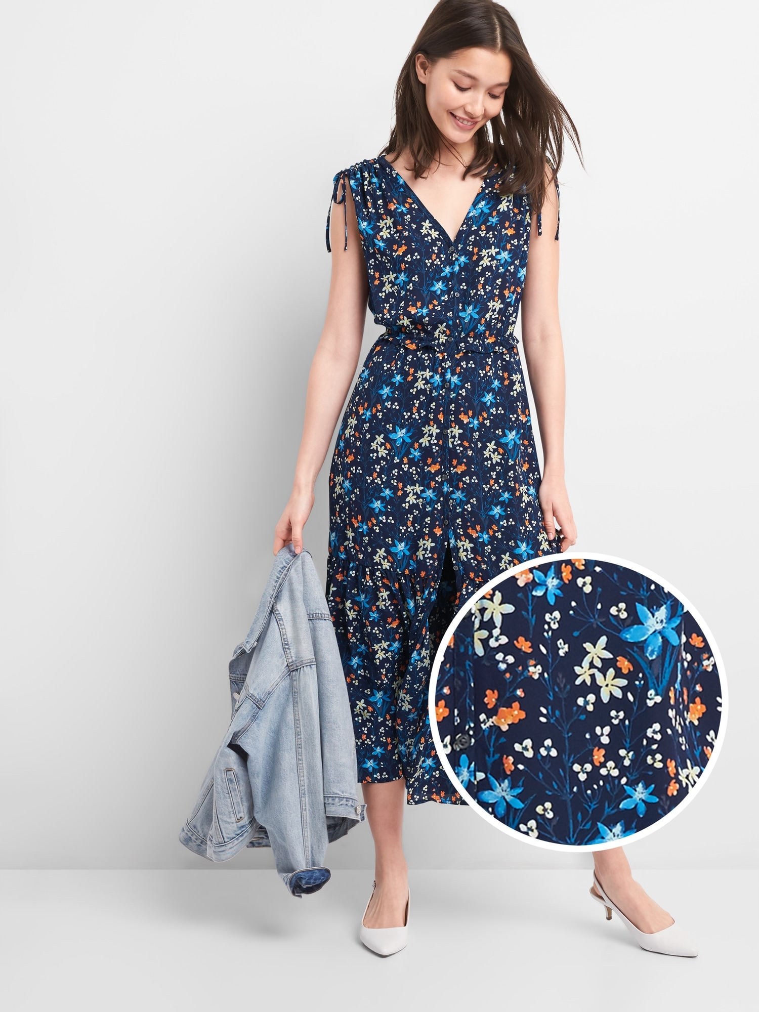 Gap floral store midi dress