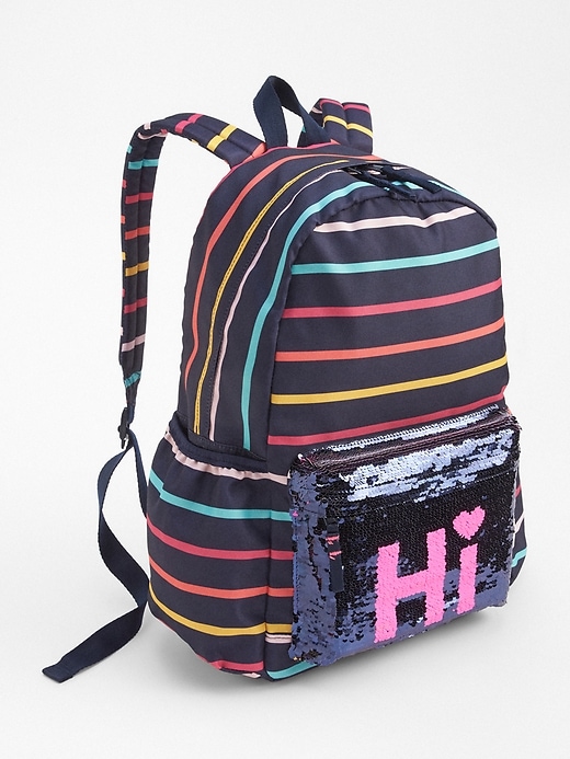 Flippy Sequin Stripe Backpack