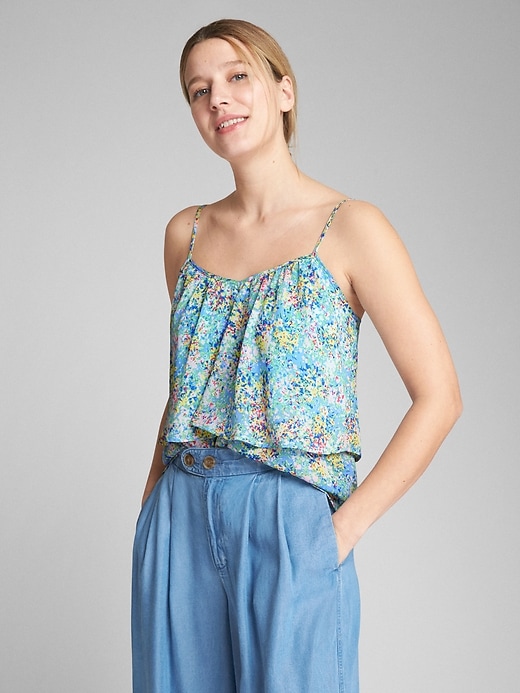 Print Ruffle Tier Cami | Gap