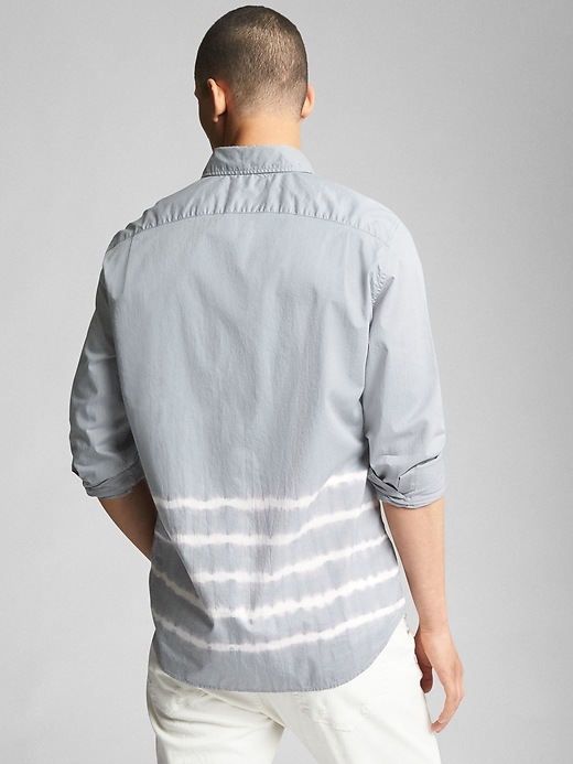 Image number 2 showing, Dip-Dye Standard Fit Shirt in Poplin