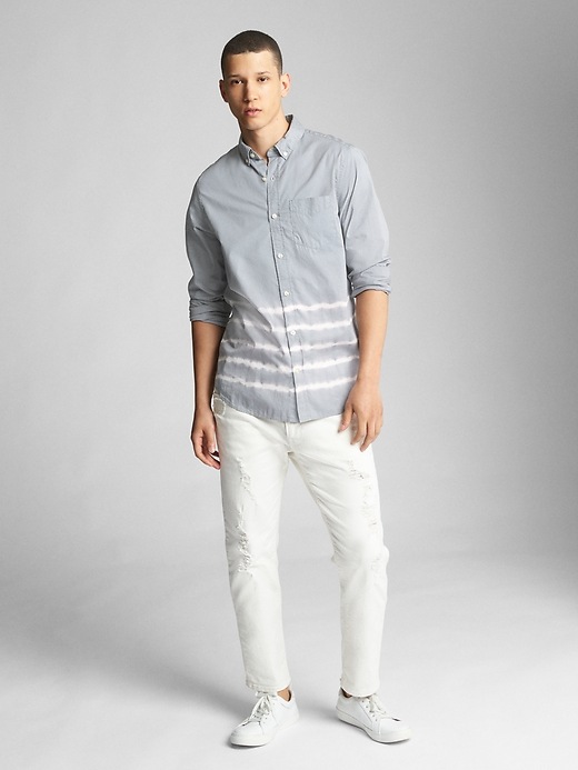 Image number 3 showing, Dip-Dye Standard Fit Shirt in Poplin