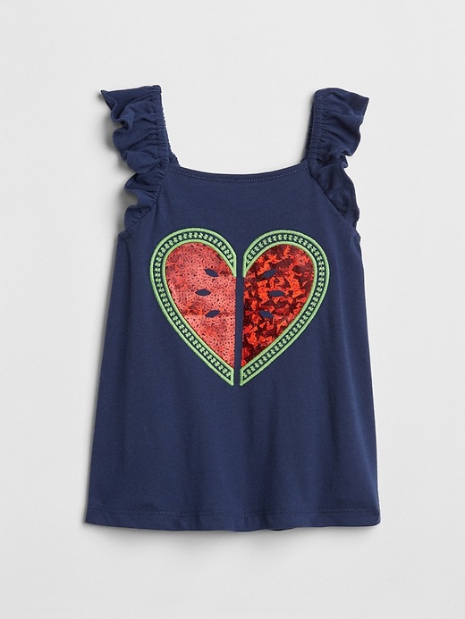 Image number 1 showing, Graphic Flutter Tank Top