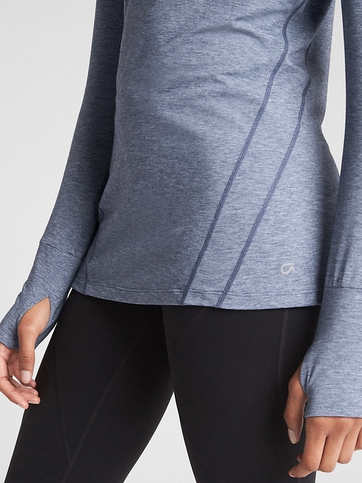GAP, Tops, Nwt Gapfit Grey Slit Back Long Sleeve Lyocell Lightweight  Activewear Shirt