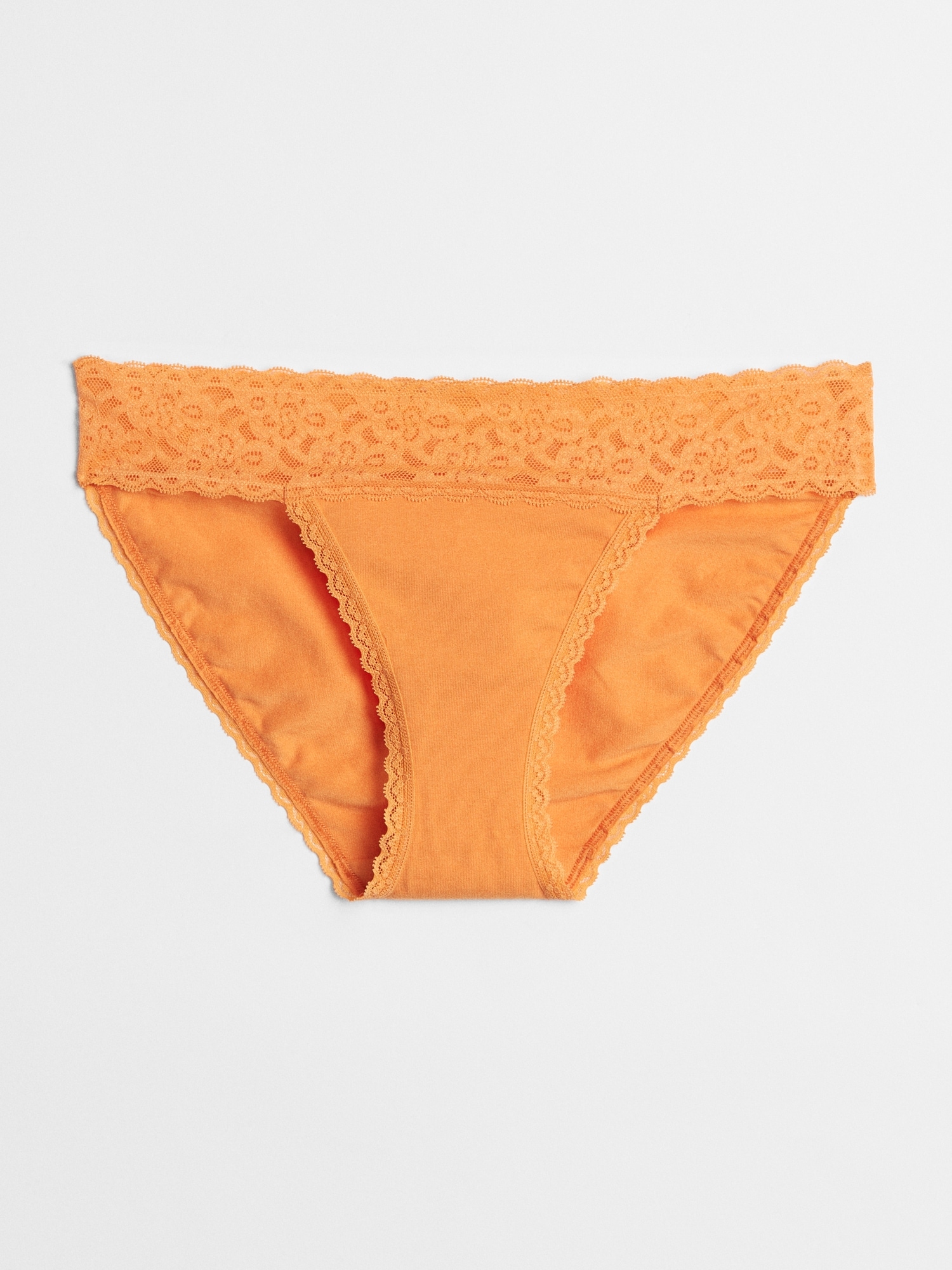 Stretch Cotton & Lace Bikini | Gap