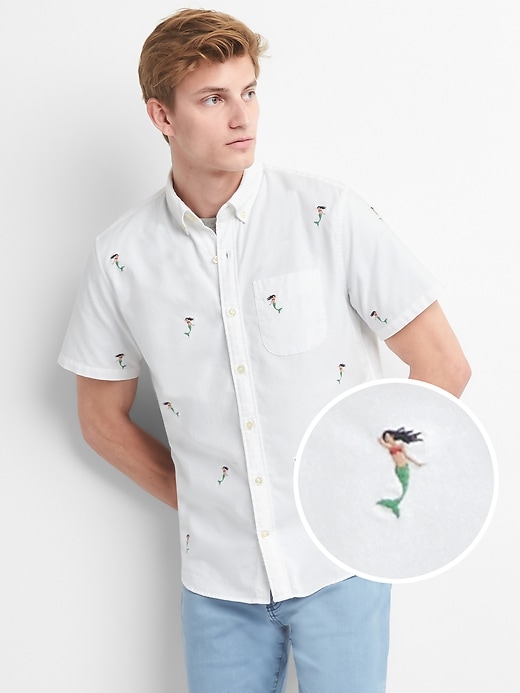 Image number 1 showing, Lived-In Stretch Oxford Short Sleeve Shirt