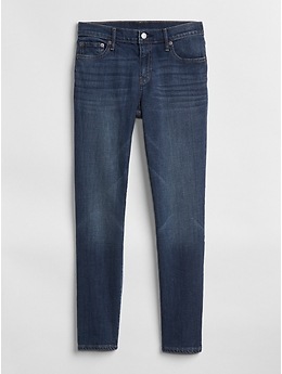 Gap Jeans Womens 29 X 30 Blue Stretch Denim Slim Mid Rise Tapered Med Wash