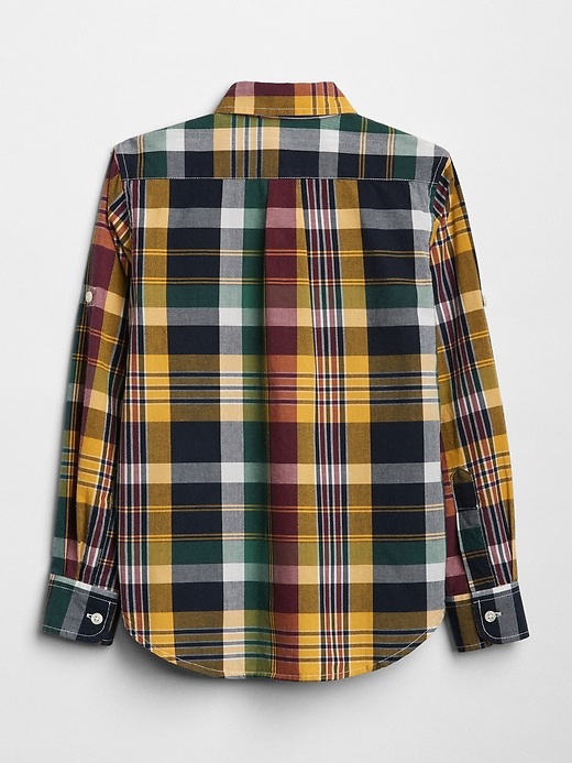 Image number 3 showing, Plaid Convertible Button-Down Shirt