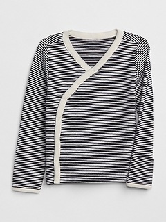 Organic Stripe Kimono Top