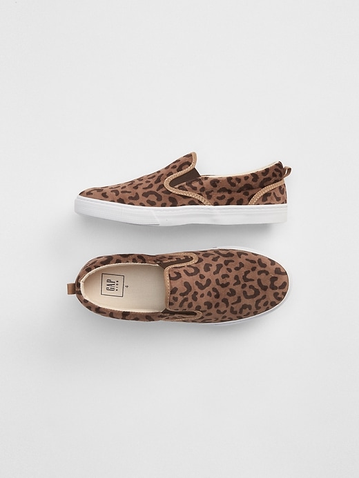 View large product image 1 of 1. Leopard Slip-On Sneakers