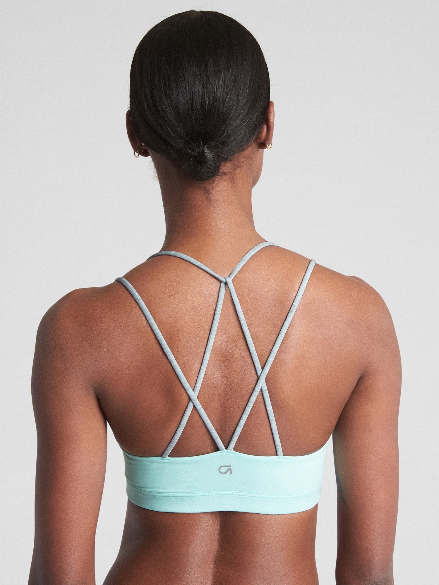 Low Support Backless Adjustable Buckle Twisted Yoga Sports Bra