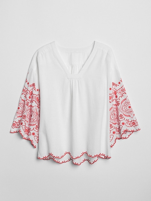 Image number 6 showing, Bell Sleeve Embroidered Blouse