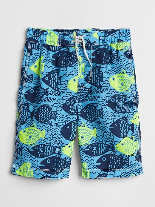 Image number 1 showing, 8" Fish Swim Trunks