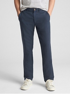 gap linen khakis