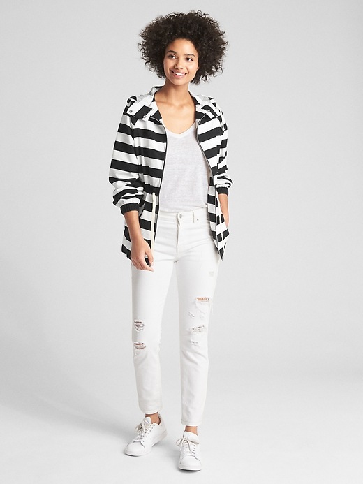 Image number 3 showing, Short Stripe Parka Jacket