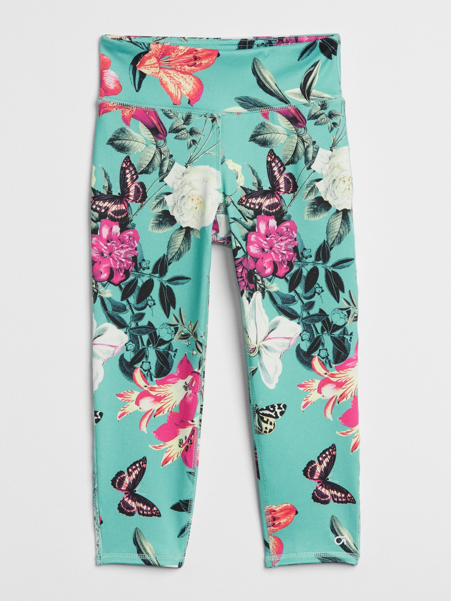 Gap Fit Floral Multi Color Silver Leggings Size XL - 65% off