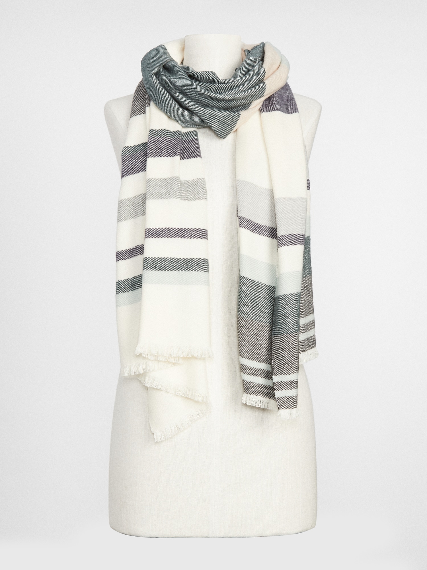 Cozy Pattern Fringe Scarf | Gap